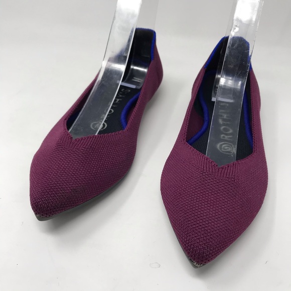 COPY - Rothys Orchid Purple Point Toe Flats Retired. - Picture 4 of 11